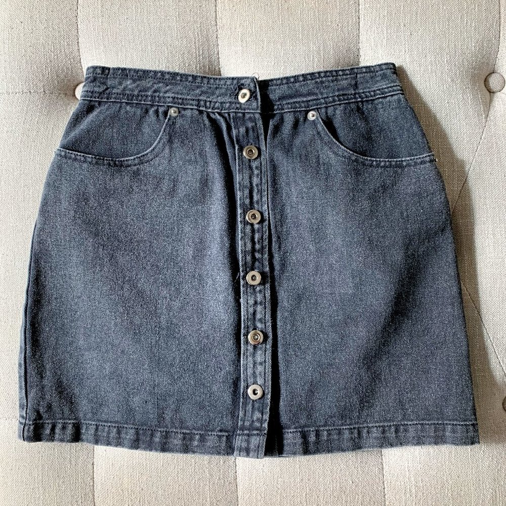 Black Jean Skirt